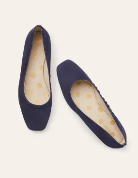 Olive Ballerinas-Navy