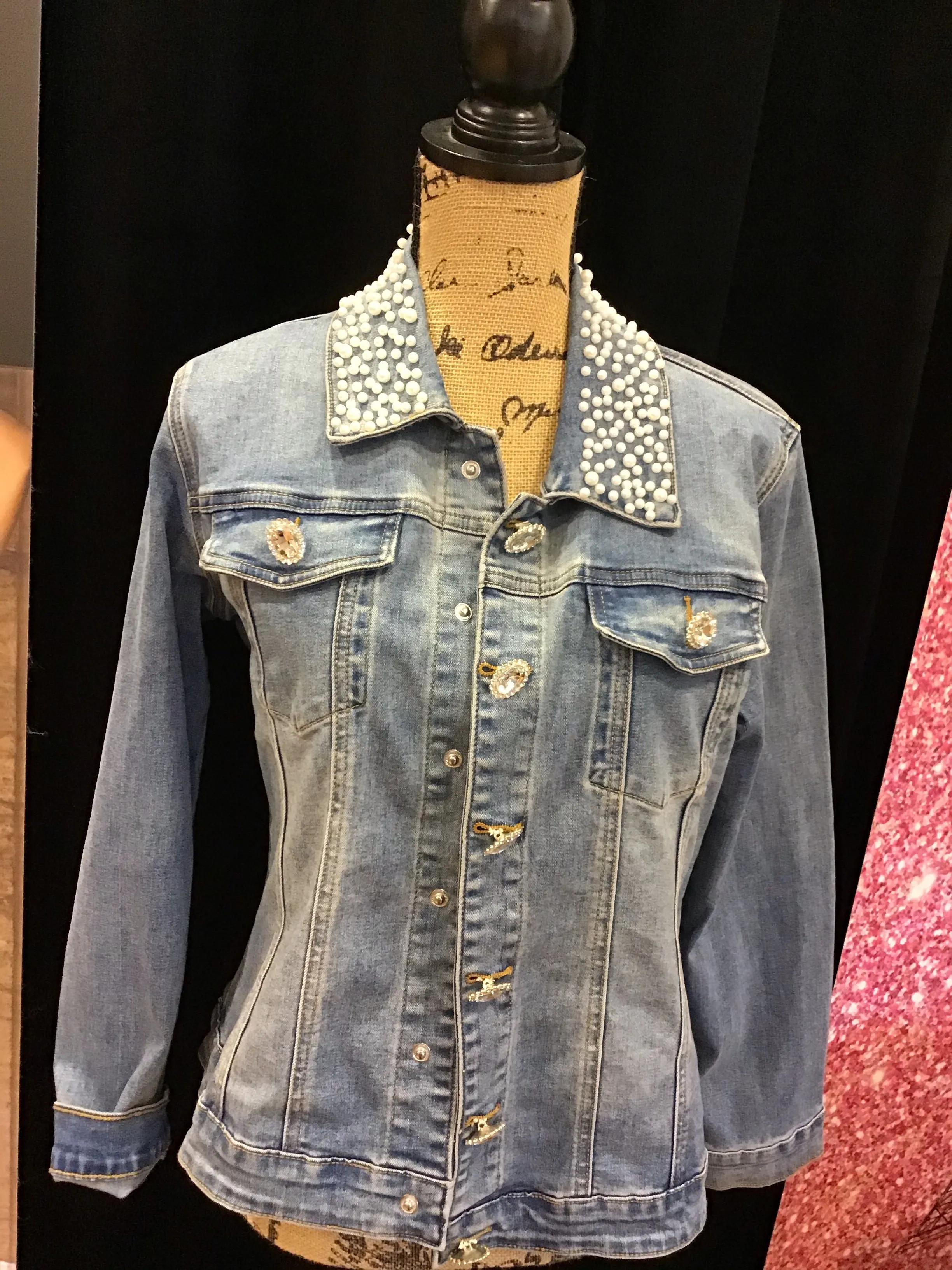 Pearls of Paris Denim Jacket