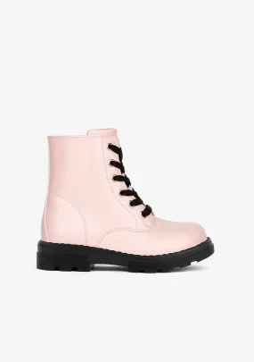 Pink Combat Boots Antik