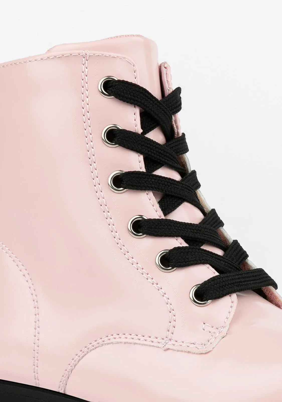 Pink Combat Boots Antik