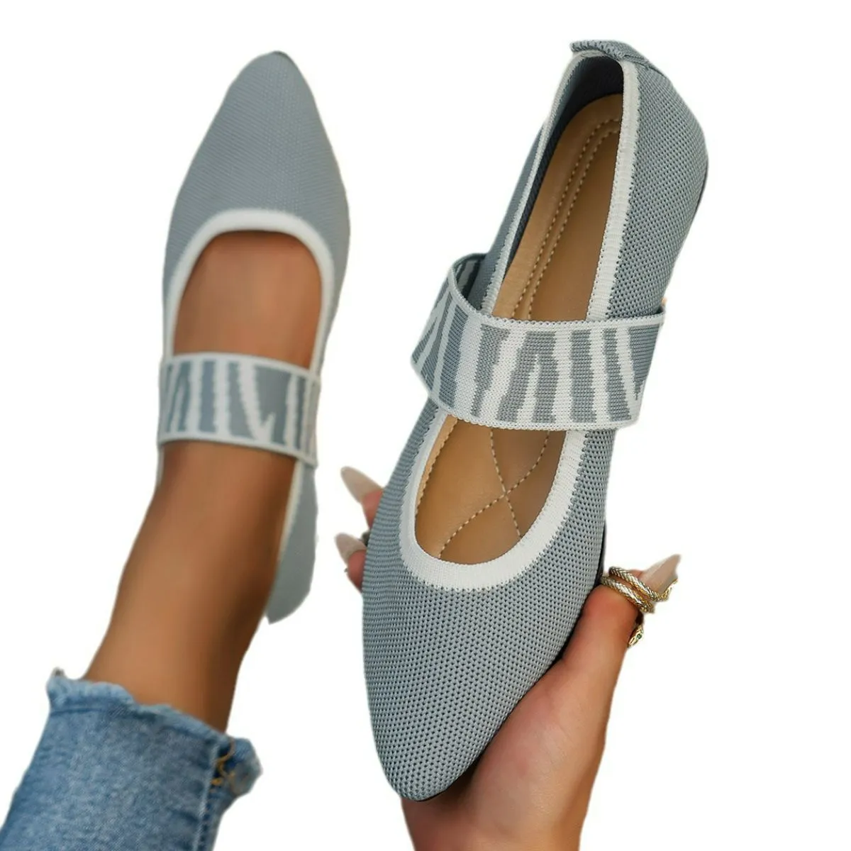 Point Toe Flats Slip-Ons