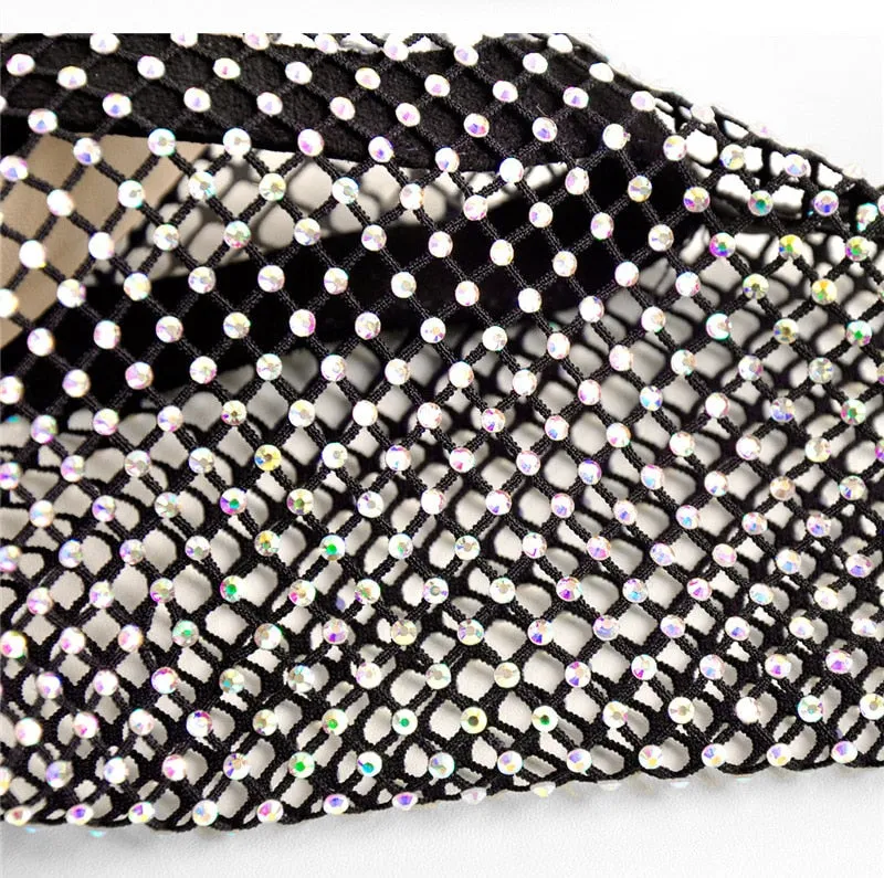 Rhinestone High Heels Sandals