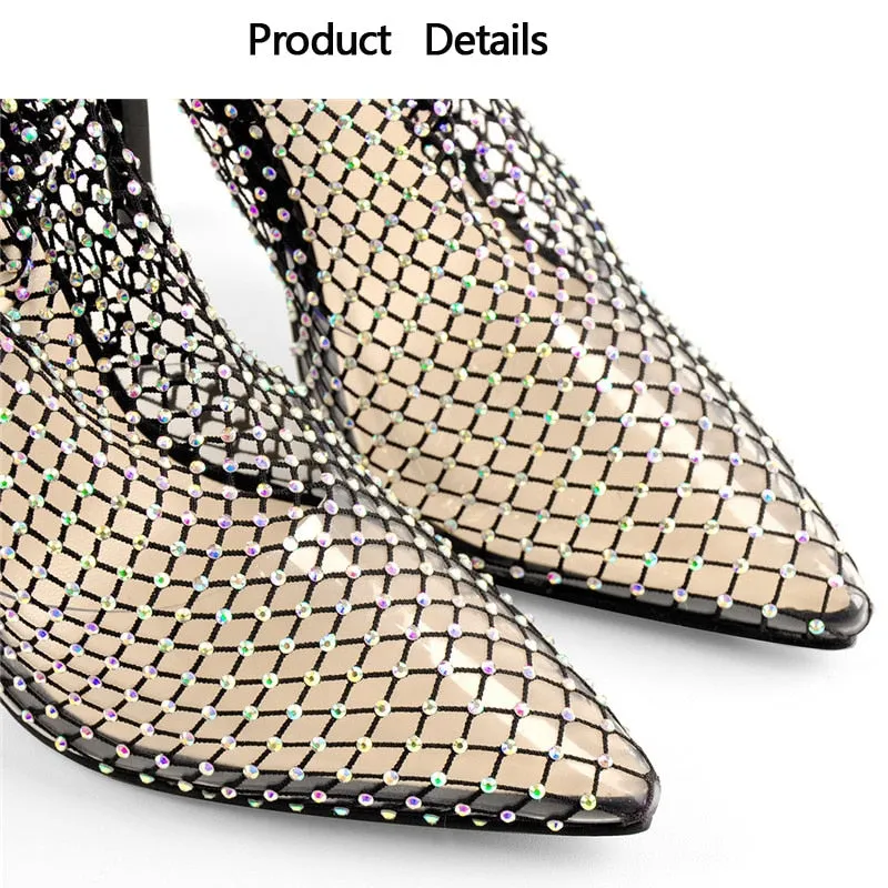 Rhinestone High Heels Sandals