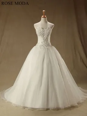 Rosemoda Dropped Waist Organza A Line Wedding Dress