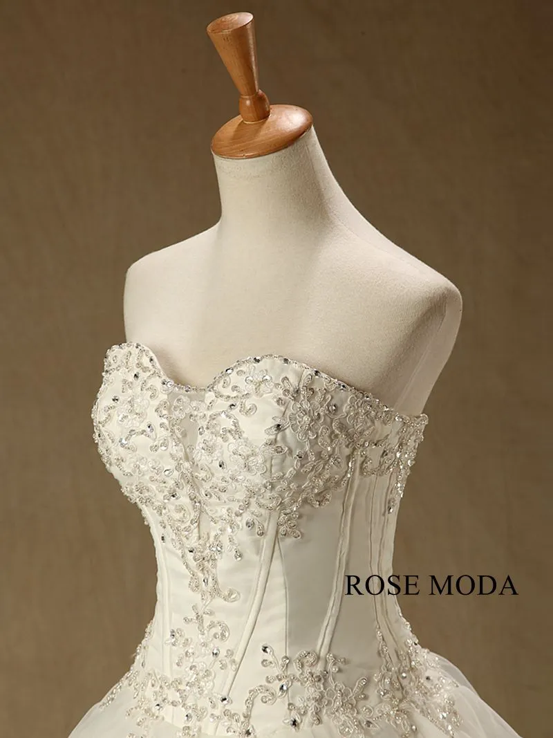 Rosemoda Dropped Waist Organza A Line Wedding Dress