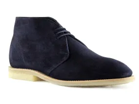 SALE Size 8 MARVIN Mens Navy Blue Suede Desert Boot Chukka with Crepe Sole