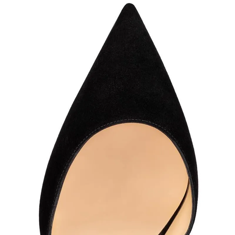 Sexy Suede Fringe Pointed Toe Zipper High Heels