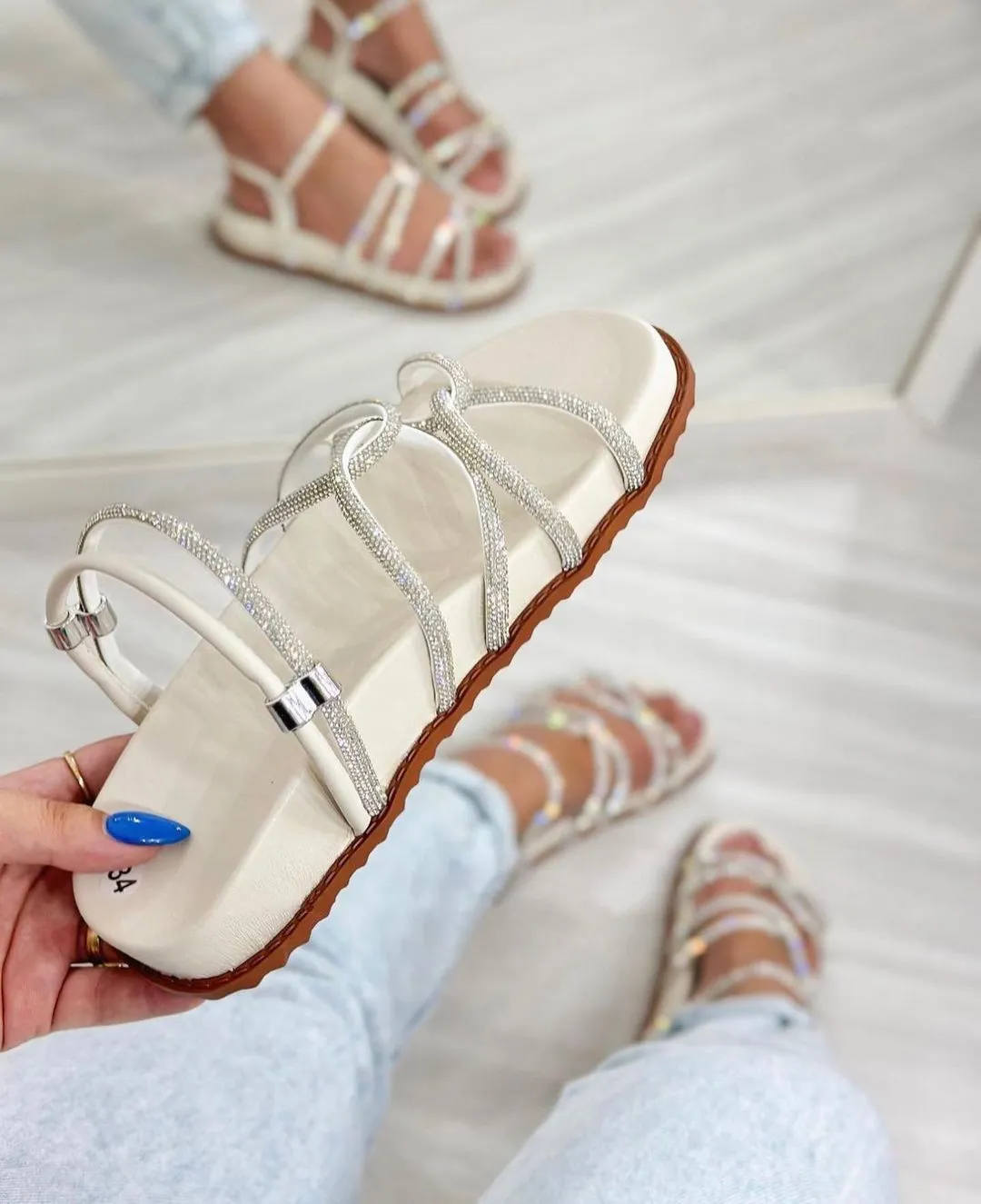 Shiny summer shoes