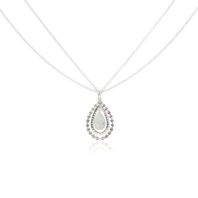 Sterling Silver Beaded Briolette Pendant