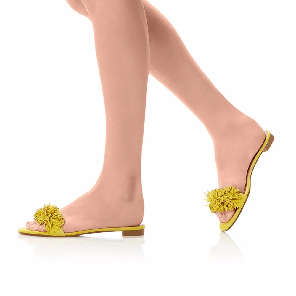 Summer Candy Yellow Woman Flat Shoes