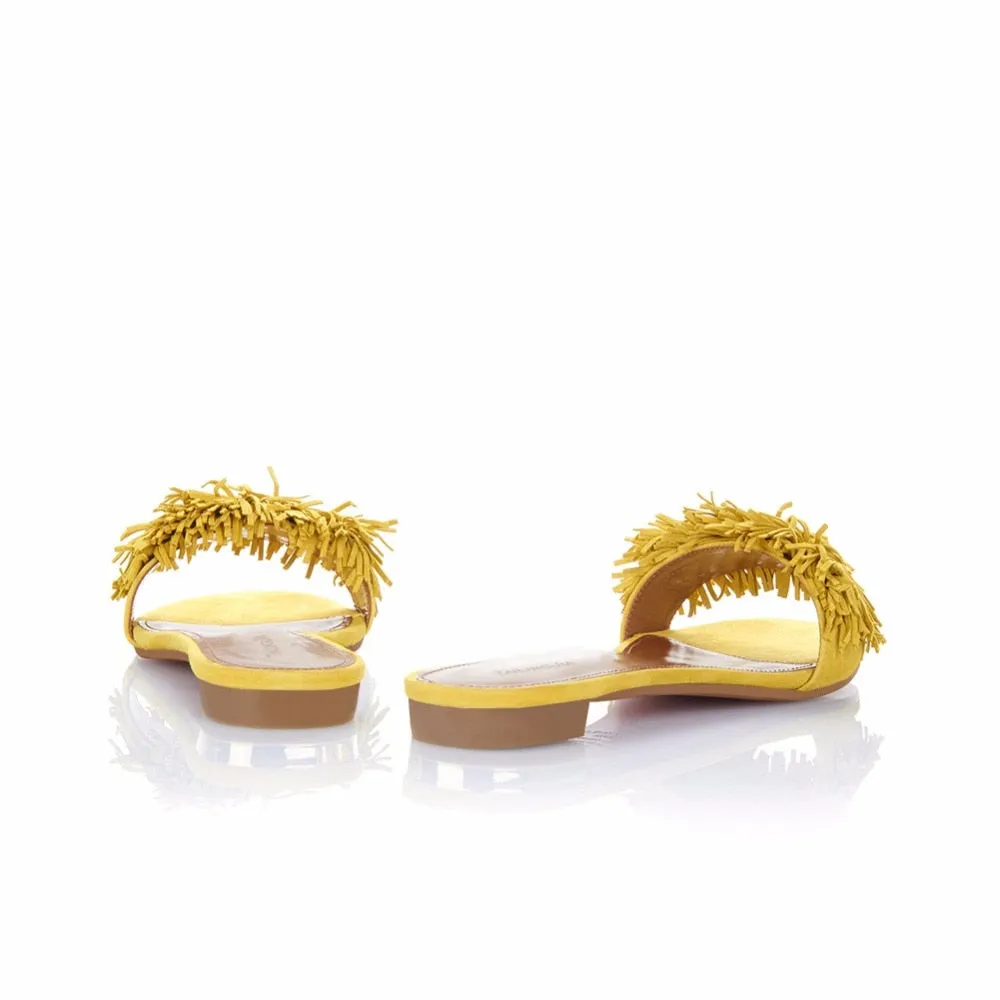 Summer Candy Yellow Woman Flat Shoes
