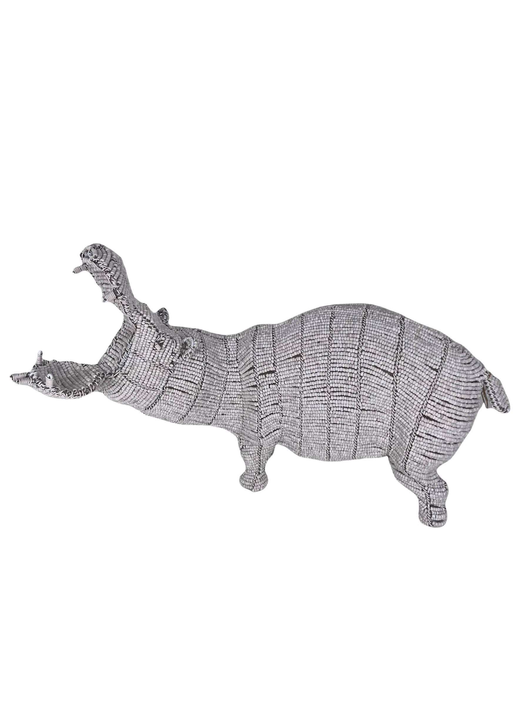 White Beaded Hippo