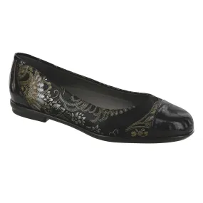 Women's Scenic Ballet Flat Brocade black patent