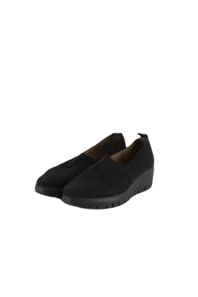Wonders Black Slip Ons 37