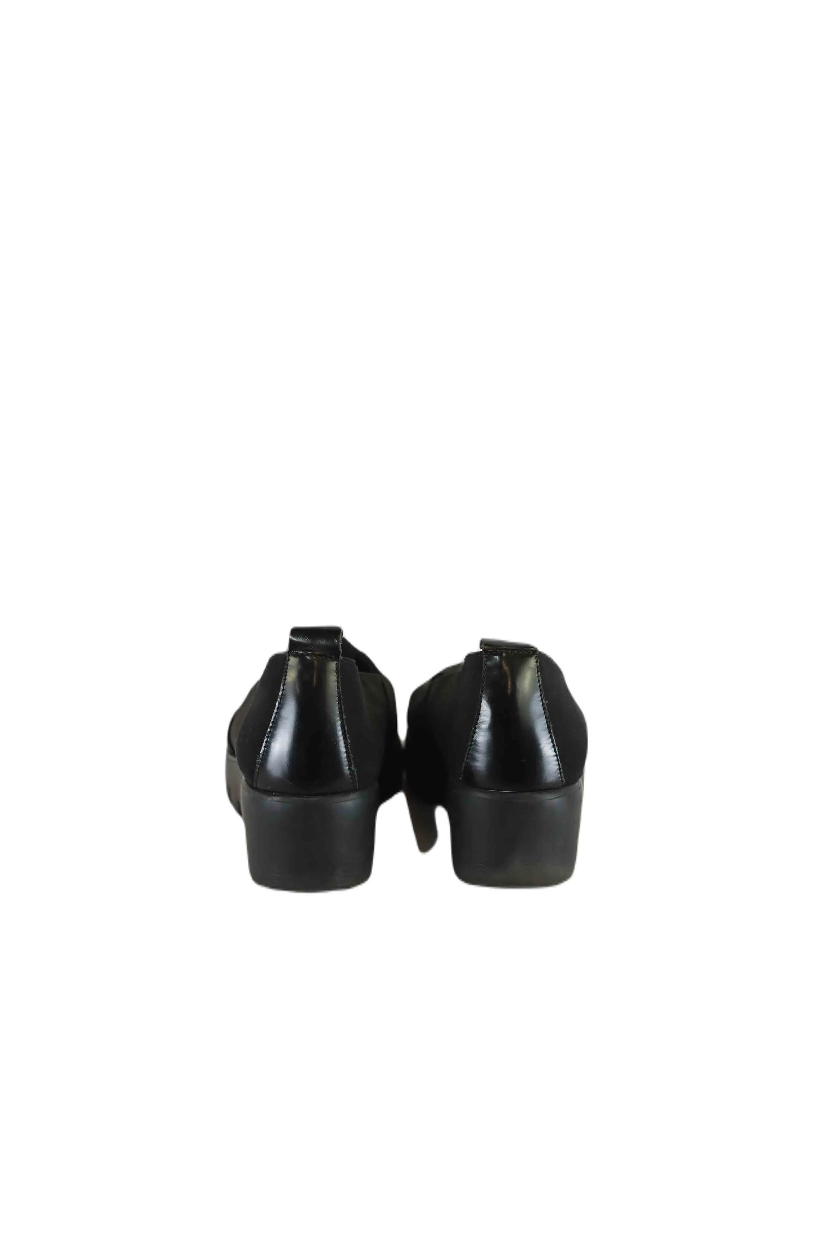Wonders Black Slip Ons 37