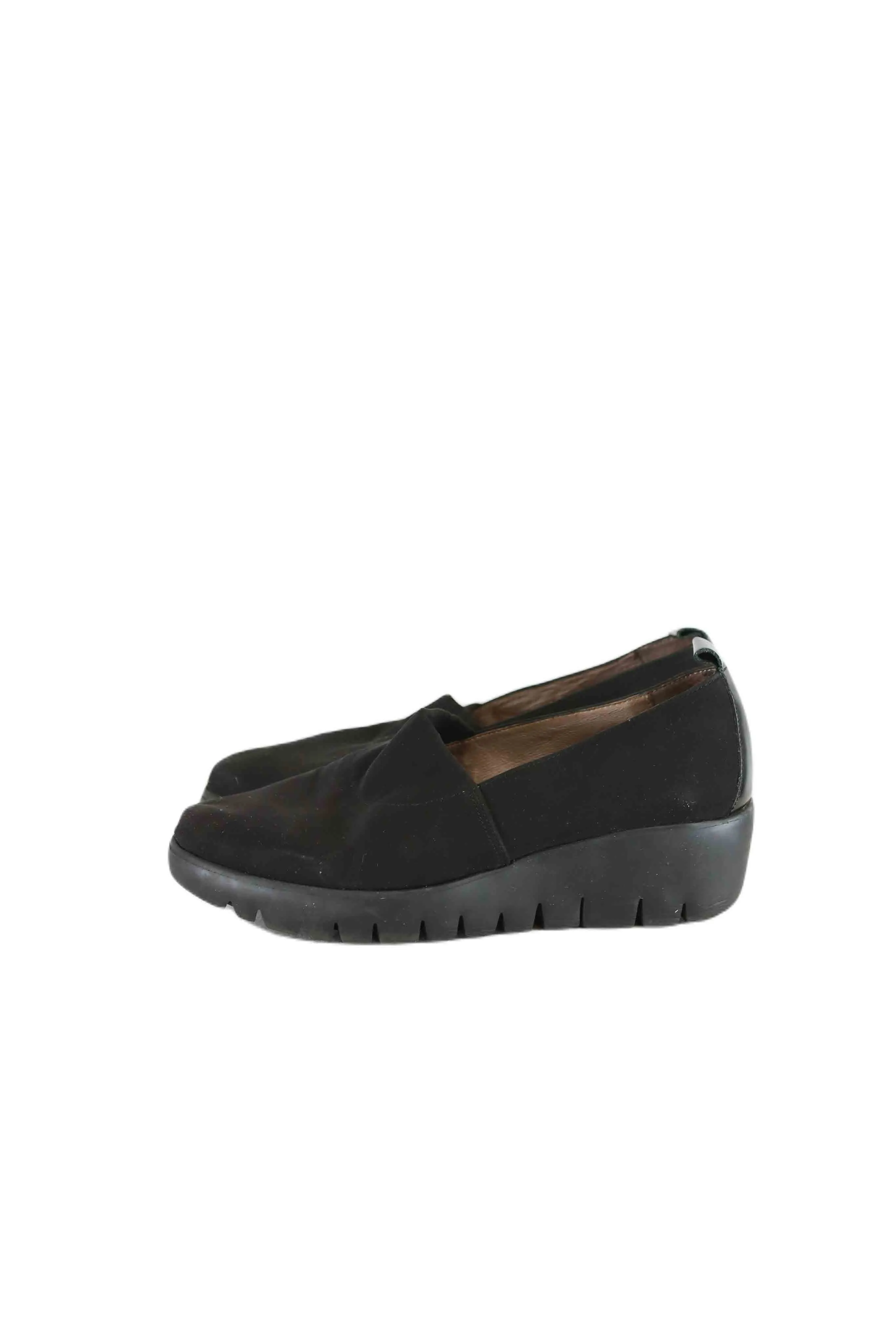 Wonders Black Slip Ons 37