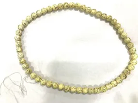 Yellow Designer Circular Plastic Beads (8 mm)